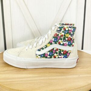 Vans Sk8 Hi Tapered Floral Sneakers White Suede Canvas Multi 3.5 Men 5 Women‎